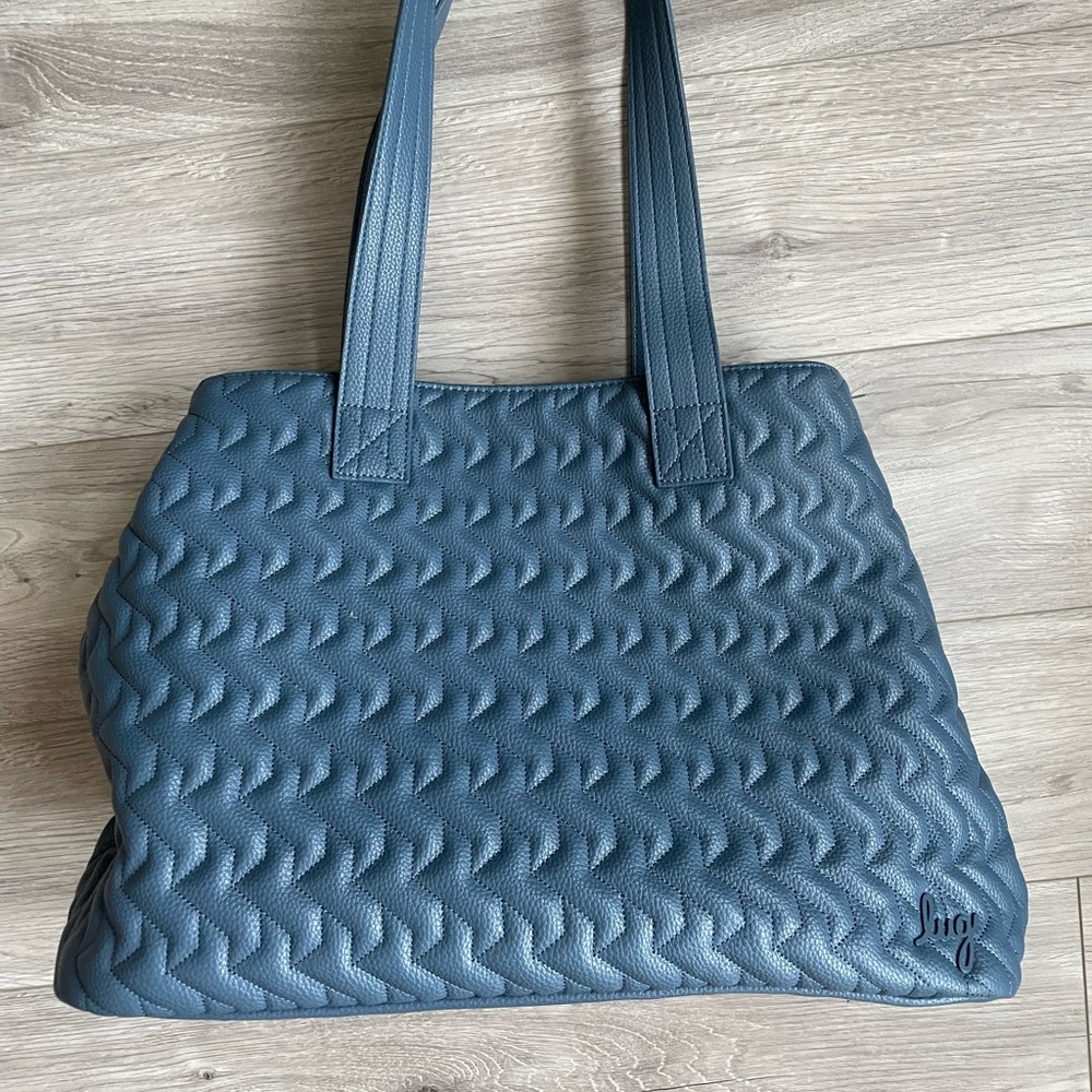 lug Quilted Blue Tote Bag